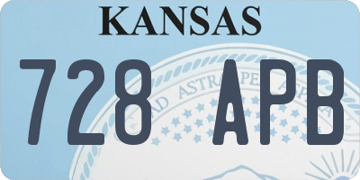 KS license plate 728APB