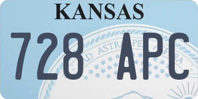 KS license plate 728APC