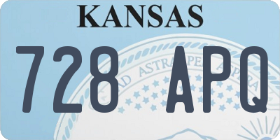 KS license plate 728APQ