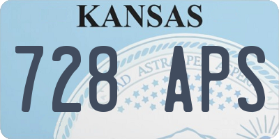 KS license plate 728APS