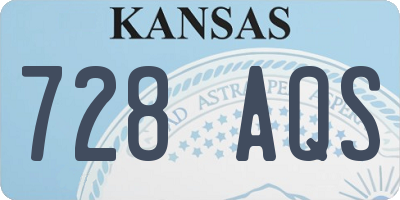 KS license plate 728AQS