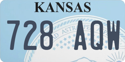 KS license plate 728AQW