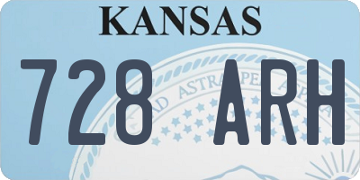 KS license plate 728ARH