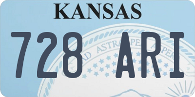 KS license plate 728ARI