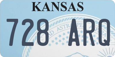 KS license plate 728ARQ