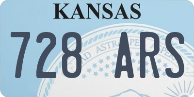 KS license plate 728ARS
