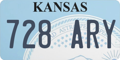 KS license plate 728ARY