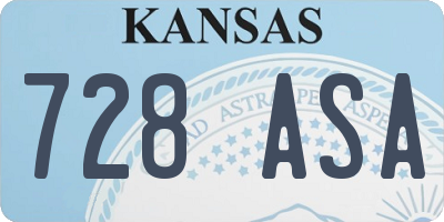 KS license plate 728ASA
