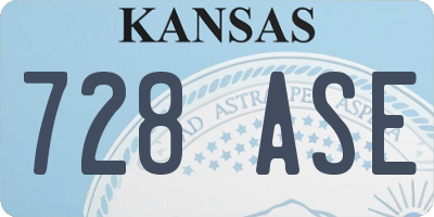 KS license plate 728ASE