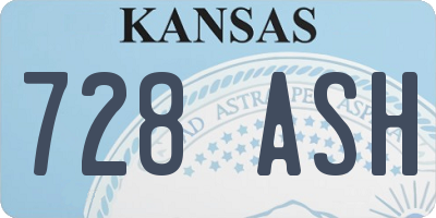 KS license plate 728ASH