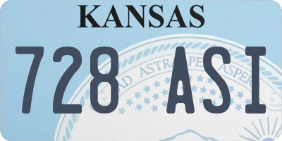 KS license plate 728ASI