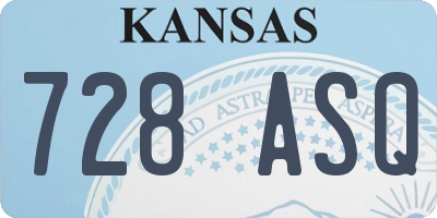 KS license plate 728ASQ