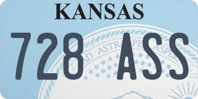 KS license plate 728ASS