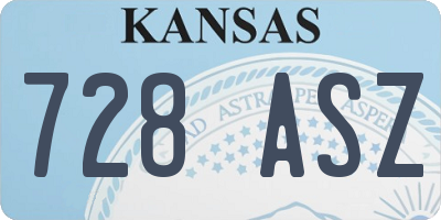 KS license plate 728ASZ