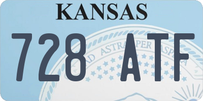 KS license plate 728ATF