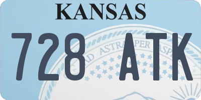 KS license plate 728ATK