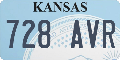 KS license plate 728AVR