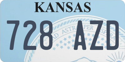 KS license plate 728AZD