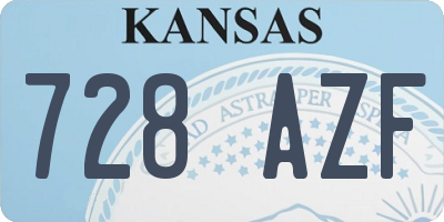 KS license plate 728AZF