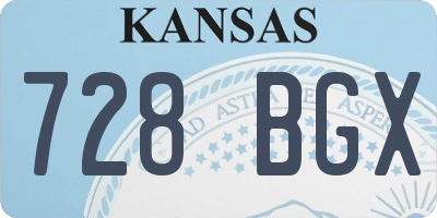 KS license plate 728BGX
