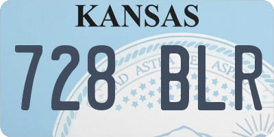 KS license plate 728BLR