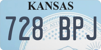 KS license plate 728BPJ