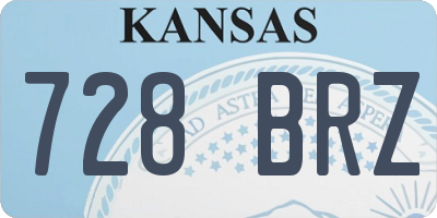 KS license plate 728BRZ