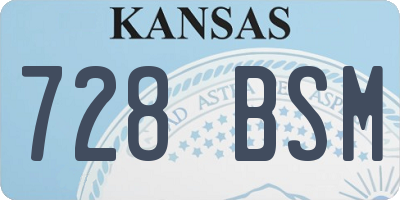 KS license plate 728BSM