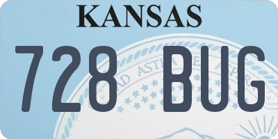 KS license plate 728BUG
