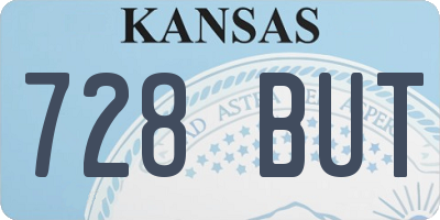 KS license plate 728BUT