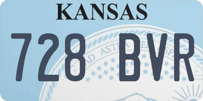 KS license plate 728BVR