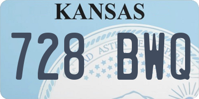 KS license plate 728BWQ