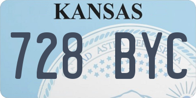 KS license plate 728BYC