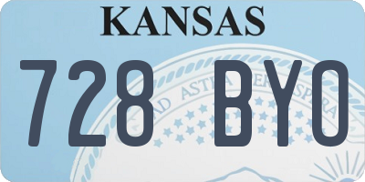 KS license plate 728BYO
