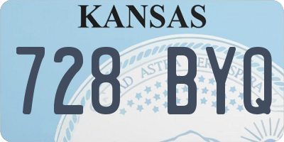KS license plate 728BYQ
