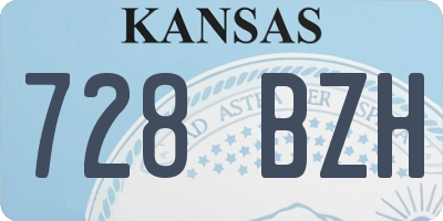 KS license plate 728BZH