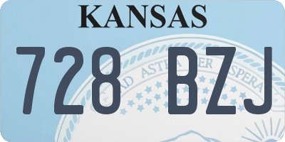 KS license plate 728BZJ