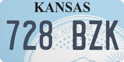 KS license plate 728BZK
