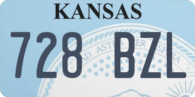 KS license plate 728BZL