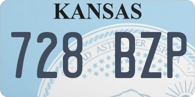 KS license plate 728BZP