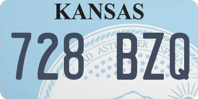 KS license plate 728BZQ