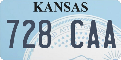 KS license plate 728CAA