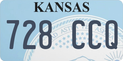 KS license plate 728CCQ