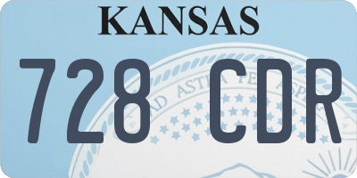 KS license plate 728CDR
