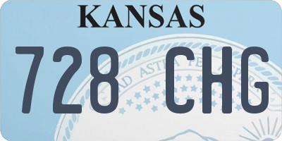 KS license plate 728CHG
