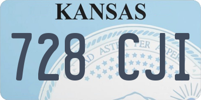 KS license plate 728CJI