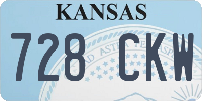 KS license plate 728CKW