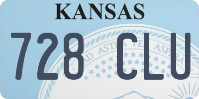 KS license plate 728CLU