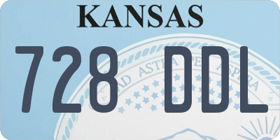 KS license plate 728DDL