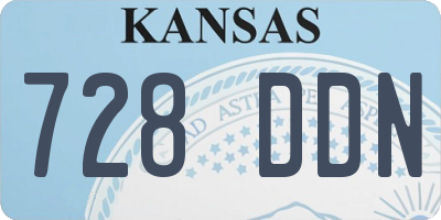 KS license plate 728DDN